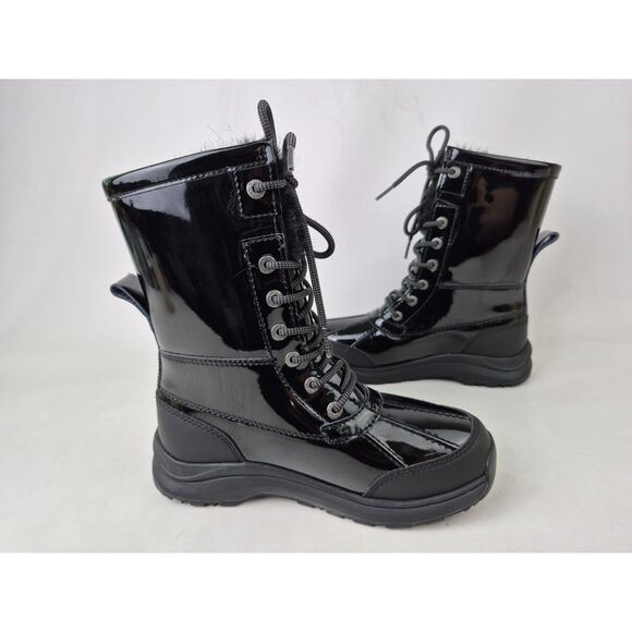 UGG Women's Black Adirondack Boot III Patent Size 6 US 1132991 - Picture 3 of 7